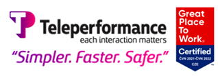 Společnost Teleperformance je certifikovaná jako Great Place to Work®